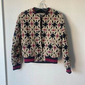 H&M Black and Cream Patterned Jacket